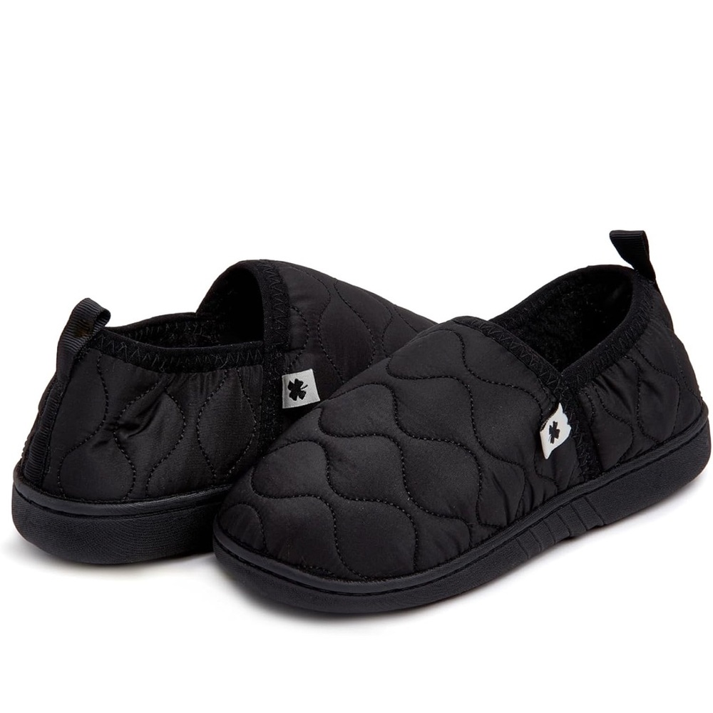 Lucky Brand Black Quilted Slip-Ons